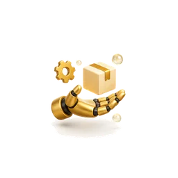 Gold 3D objects for ai agent setup