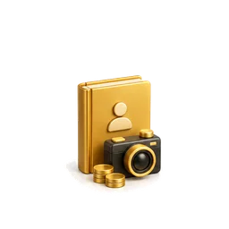Gold 3D objects for creator guide