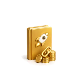 Gold 3D objects for playbook launch