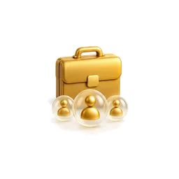 Gold 3D objects for recruiting kit